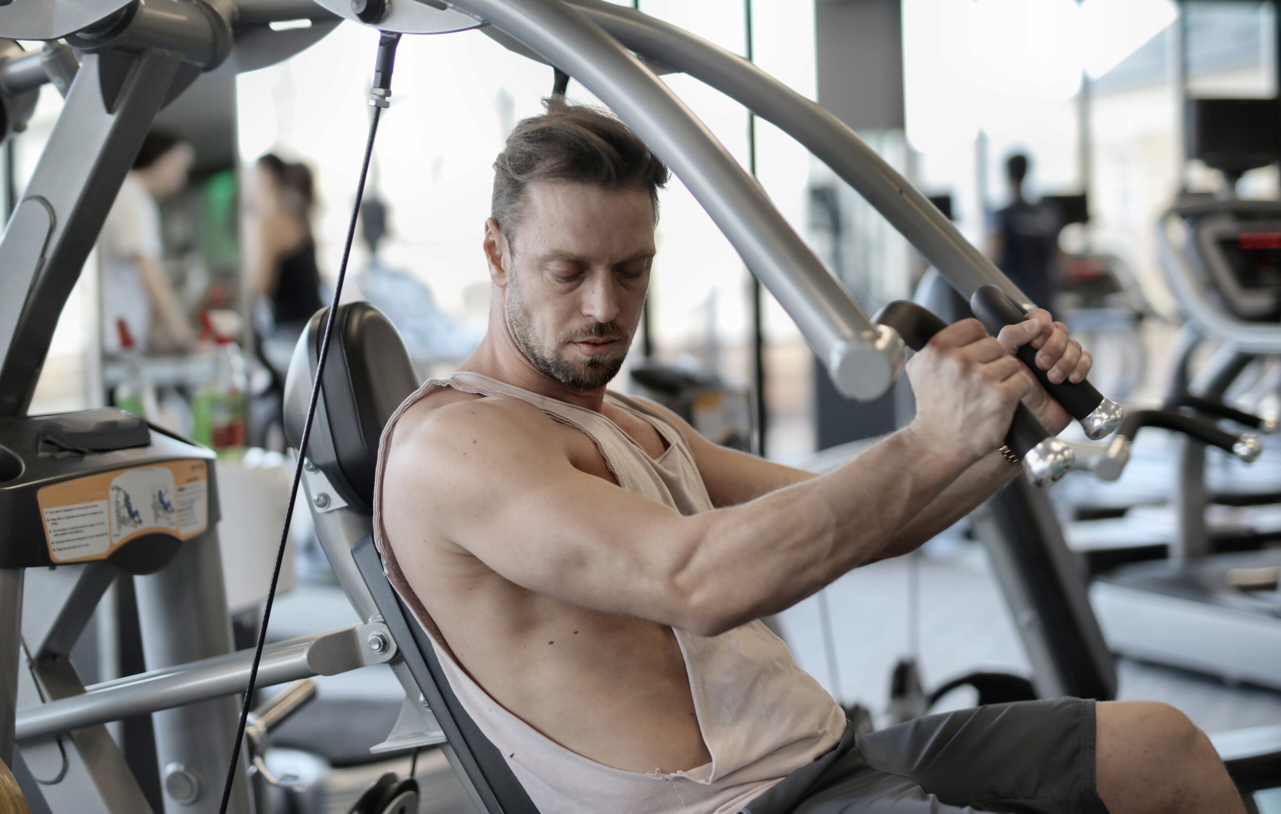 Ripped man at gym